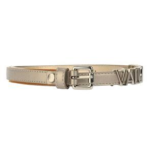 Valentino Emma Faux Leather Winter Belt / Silver